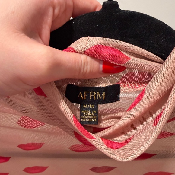 AFRM Pink Lip Print Bodysuit - Picture 4 of 4